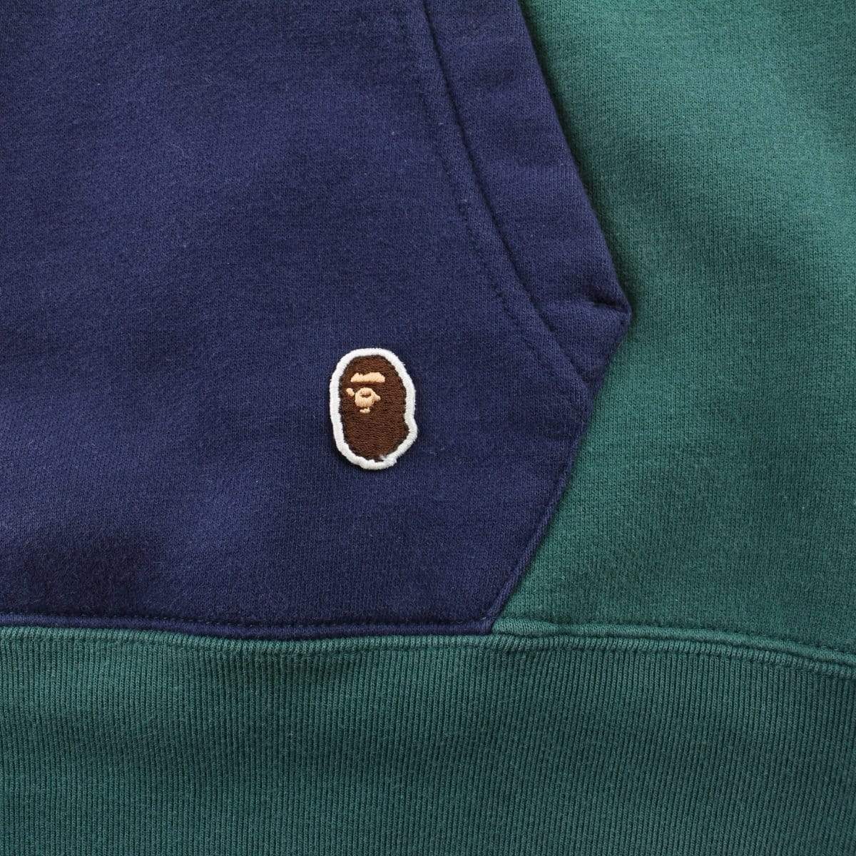 Bape Green & Blue Text Hoodie - SaruGeneral