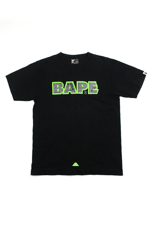 T-shirt Bape Green Digital Text noir