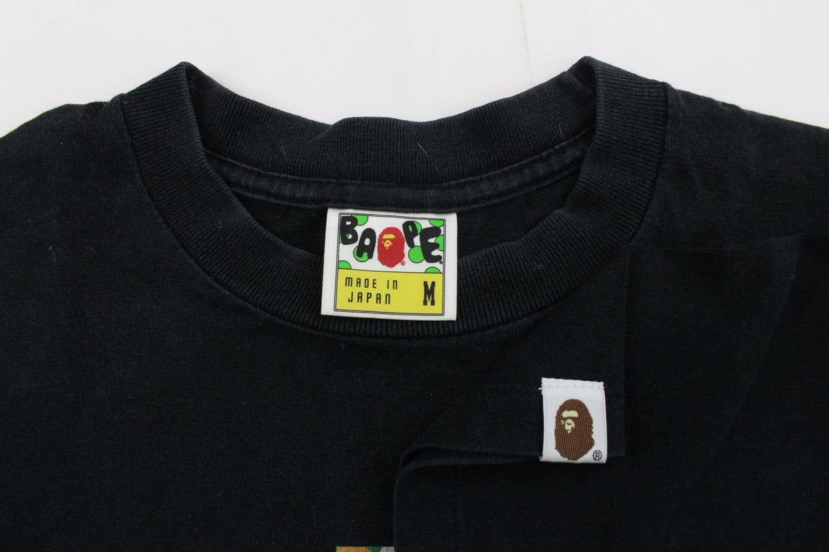 Bape Duck Bape Green Duck Camo College Logo Tee Black – SARUGENERAL