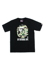 T-shirt Bape Green Psyche Camo Big Ape noir