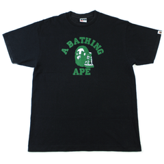 Bape Green Shibuya College Logo Tee Black