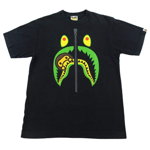 T-shirt Bape Baby Milo Shark Face vert et jaune, noir