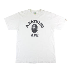 T-shirt Bape gris avec logo Bapesta College blanc