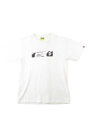 T-shirt Bape gris camouflage ASNKA Box Logo blanc