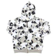Bape Gris Camo Bapesta Full Zip