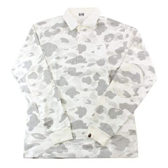 Bape Snow Camo Big Ape LS Polo