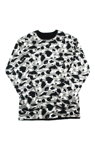 Bape Gris Camo Reverse LS Noir