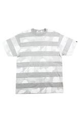 T-shirt Bape gris camouflage à rayures blanc