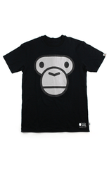 Bape Grey Milo Face Tee Black