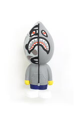 Bape Grey Shark Face Coin Bank Figure