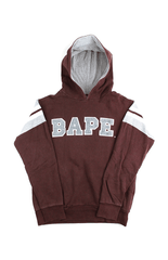Sweat à capuche Bape Grey Text 93 marron