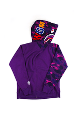 Sweat à capuche Bape Half Purple Camo Shark Violet