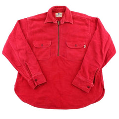 Chemise polaire demi-zip Bape rouge