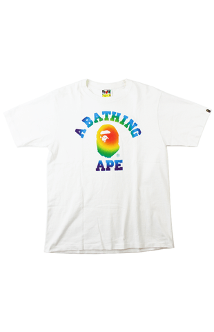 T-shirt blanc avec logo Bape Heat College
