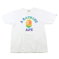 Bape Heatmap College Logo Tee White