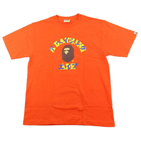 T-shirt orange avec logo Bape Katana College