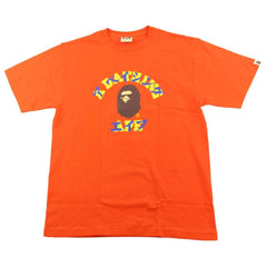 Bape Katana College Logo Tee Orange