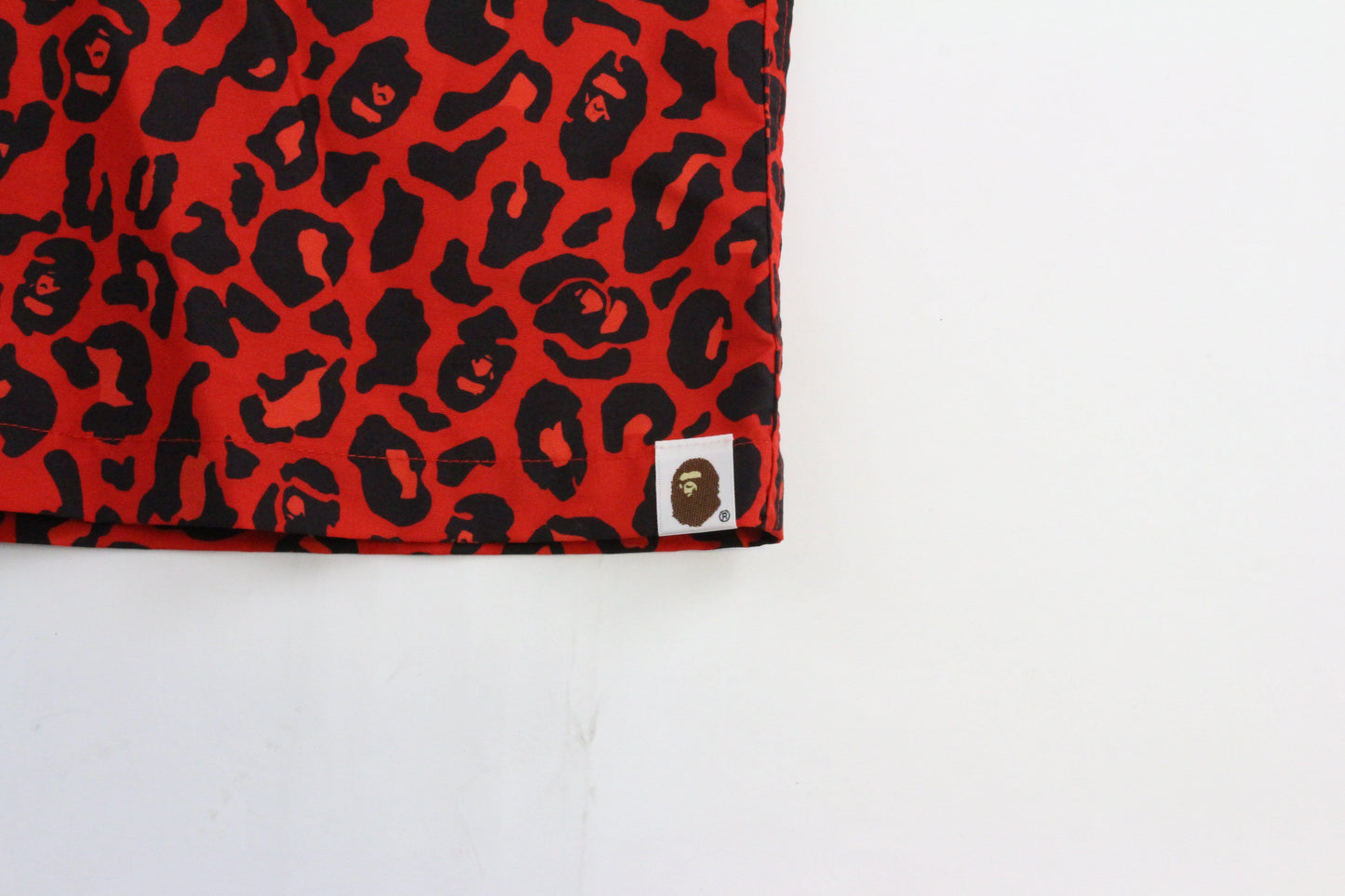 Bape Leopard Print Shorts Red - SaruGeneral