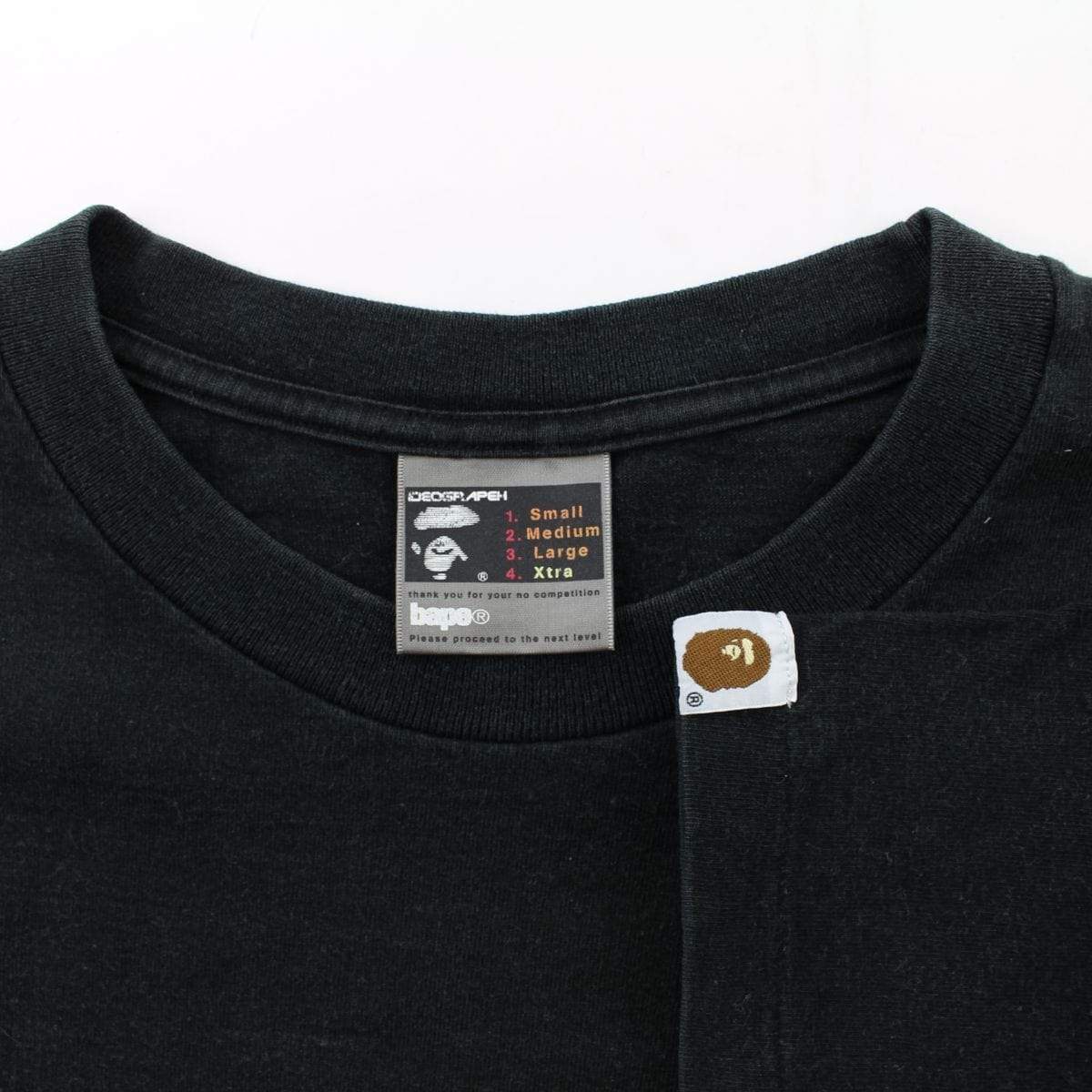 Bape Creeper Mountain Text Tee Black - SaruGeneral