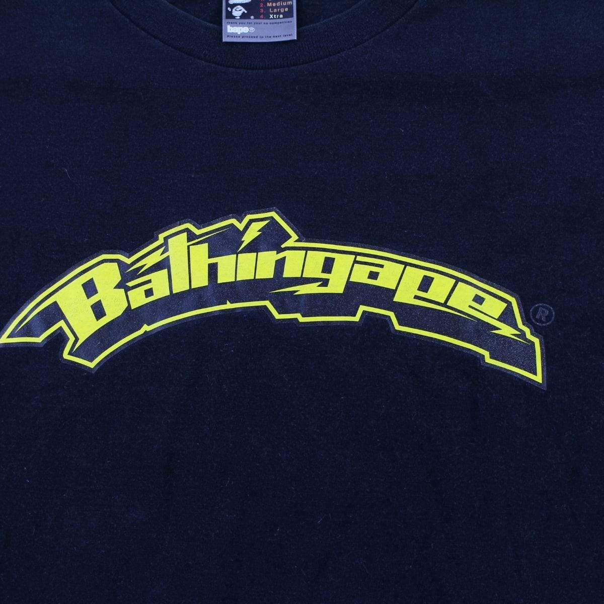 Bape Creeper Mountain Text Tee Black - SaruGeneral