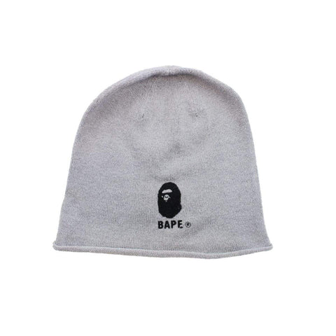 Bape Logo Beanie Grey