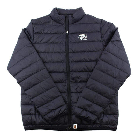 Doudoune à logo Bape noire
