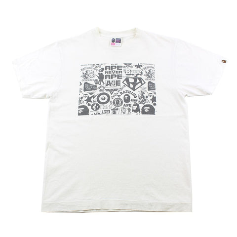 T-shirt Bape Multi Logo Box Blanc