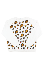 Bape Milo Food Monogram LS White