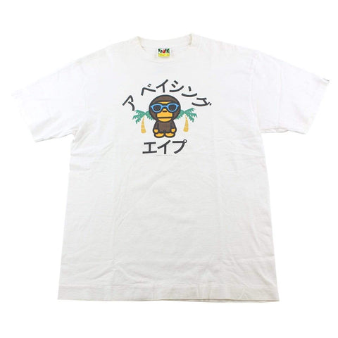T-shirt Bape Milo Katana Palm Trees Blanc