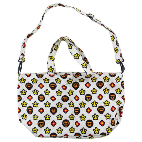 Sac fourre-tout Bape Milo Star Monogram blanc