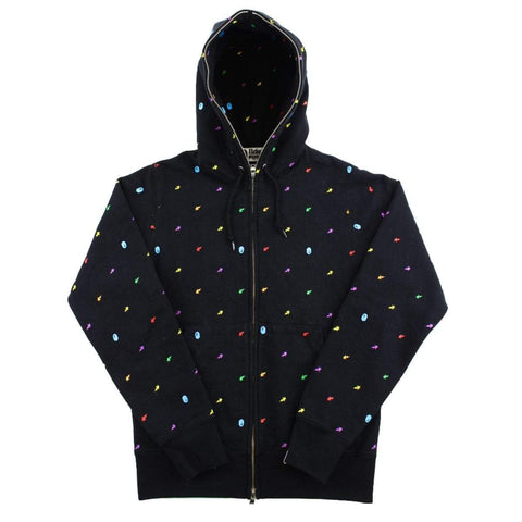 Sweat à capuche Bapesta multicolore All Over noir
