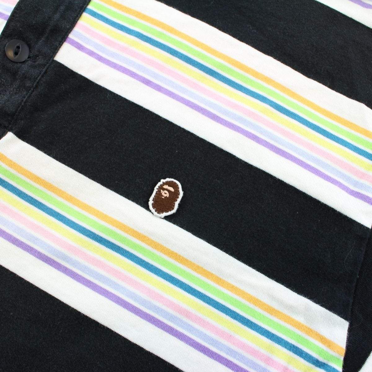 Bape Multi Stripe Point Head Polo Shirt - SaruGeneral
