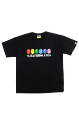 T-shirt Bape multicolore avec logo Big Ape noir