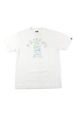 Bape NYC Candy Camo College Logo Tee White