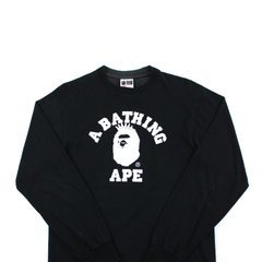 T-shirt à manches longues Bape NYC College Logo noir