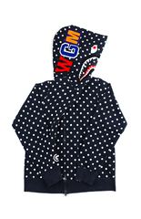Bape Requin à pois bleu marine