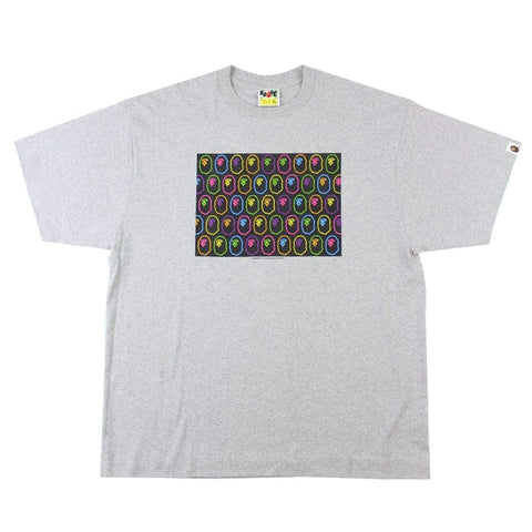 T-shirt Bape Neon Big Ape imprimé logos gris