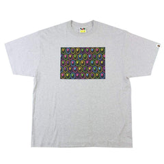 Bape Neon Big Ape Logos Print Tee Grey