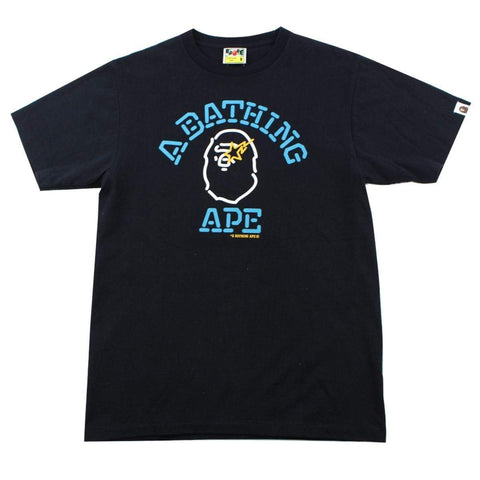 T-shirt Bape Neon sta College avec logo noir