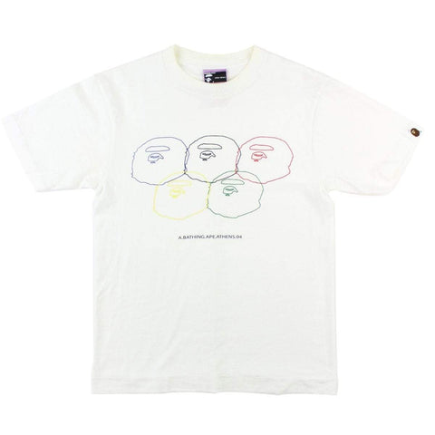 T-shirt blanc Bape x Stash avec logo Big Ape