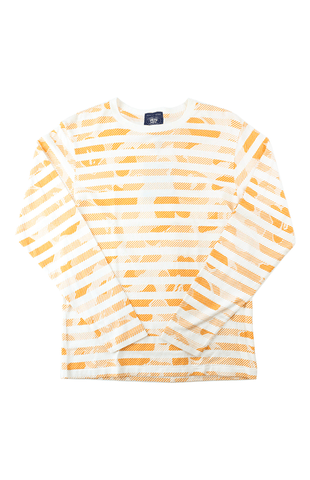 Bape Orange Camo Striped LS