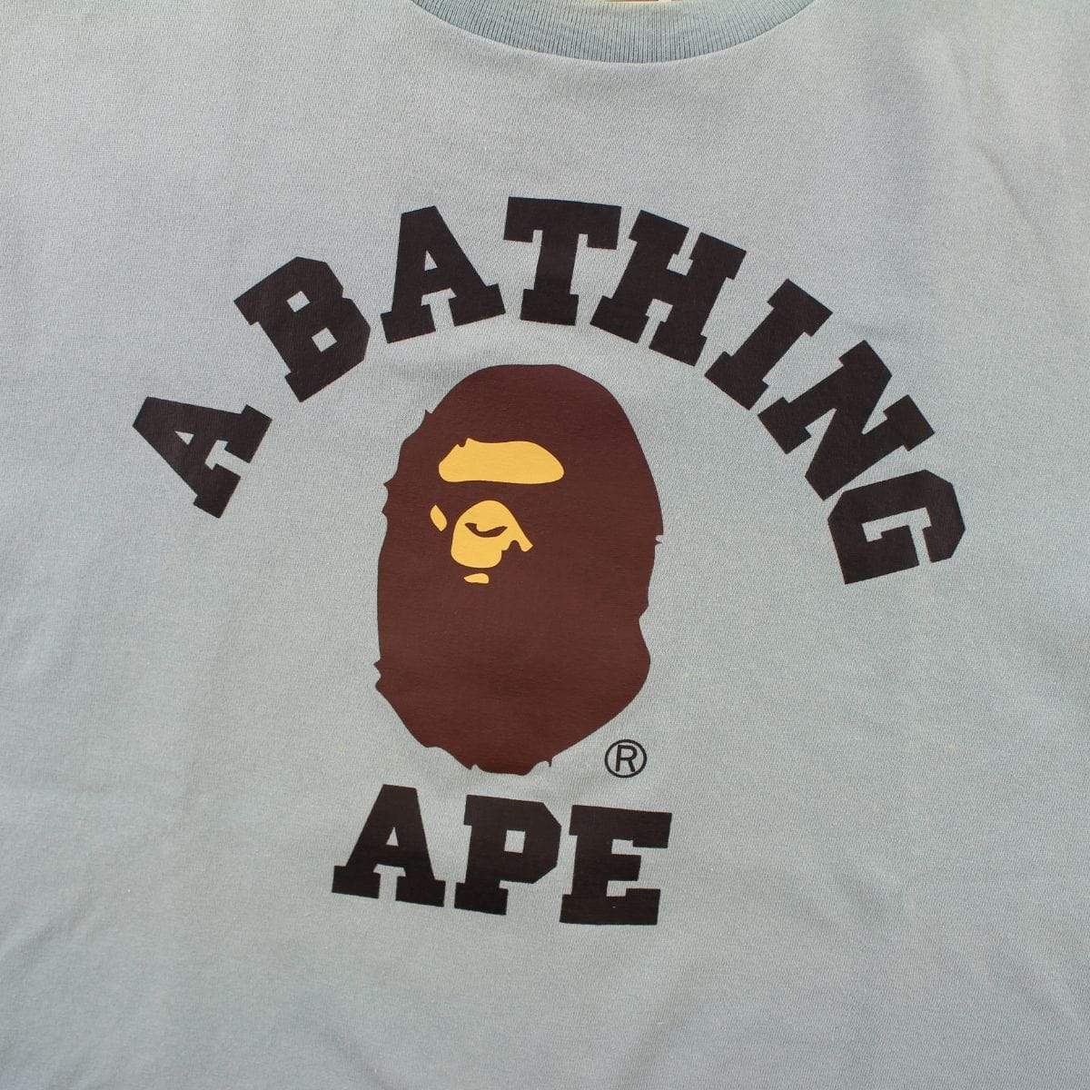 Bape Original College Logo Tee Baby Blue - SaruGeneral