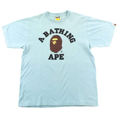 Bape Original College Logo Tee Baby Blue