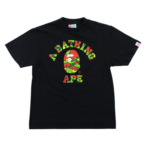 T-shirt Bape Original Psyche Camo College Logo Noir
