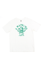 Bape All Green Camo Baby Milo Lisa College Logo Tee White