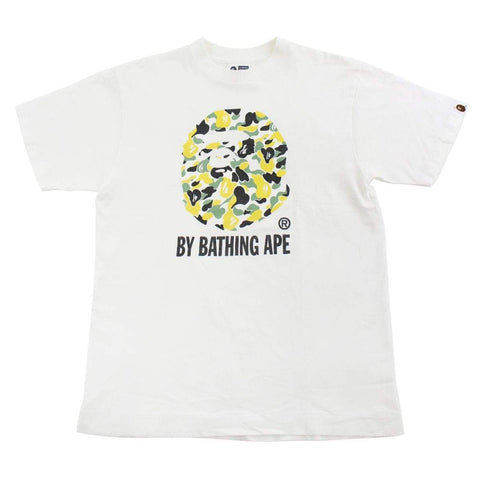 T-shirt Bape Osaka jaune camouflage Big Ape avec logo blanc