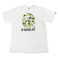 Bape Osaka Yellow Camo Big Ape Logo Tee White