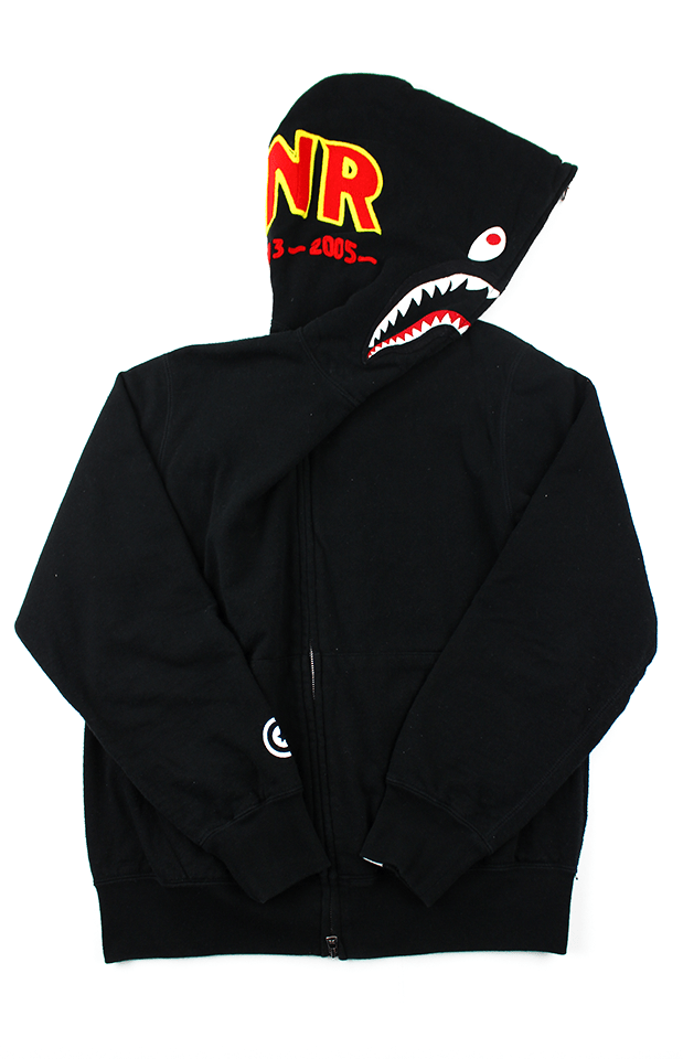 Bape PONR Shark Hoodie Black - SaruGeneral