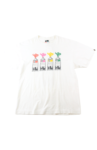 T-shirt graphique Bape Paint blanc