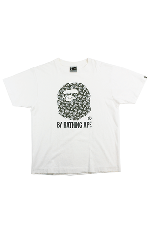 T-shirt Bape Paisley Green Big Ape blanc